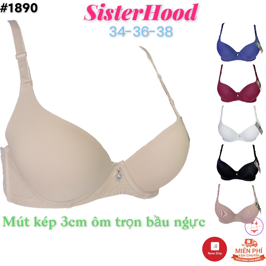 Áo ngực Thái Lan SisterHood trơn mịn mút kép nâng đẩy ngực, form áo cực đẹp thích hợp mặc áo dài