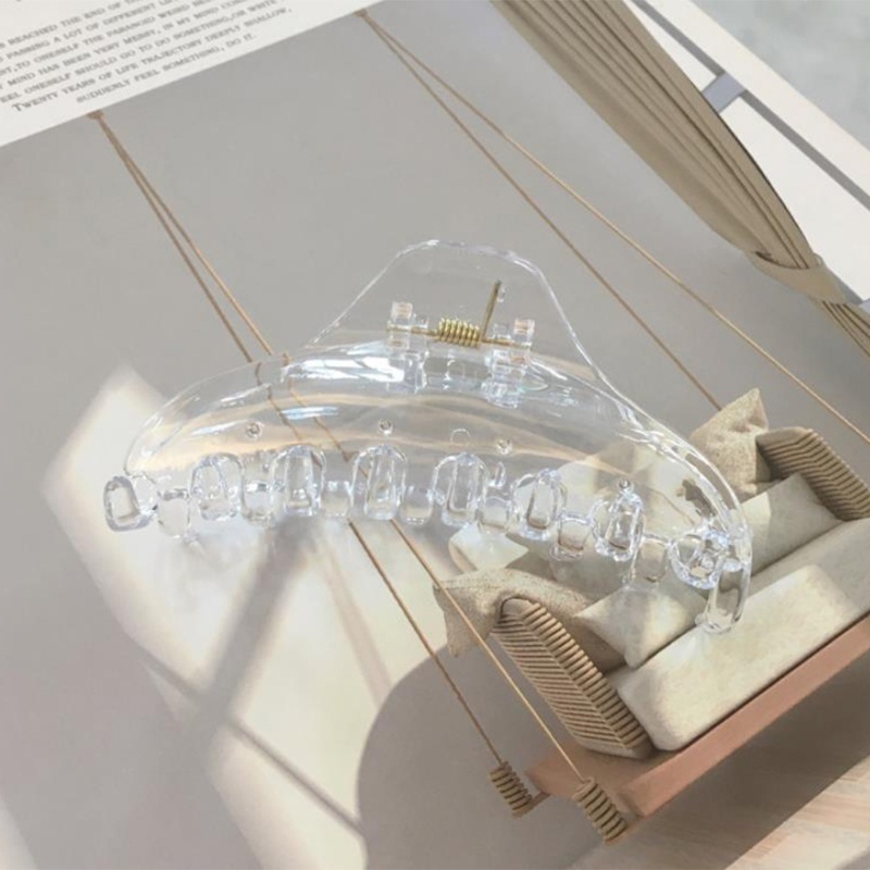 Kẹp Tóc Càng Cua Bằng Nhựa Trong Suốt Chắc Chắn