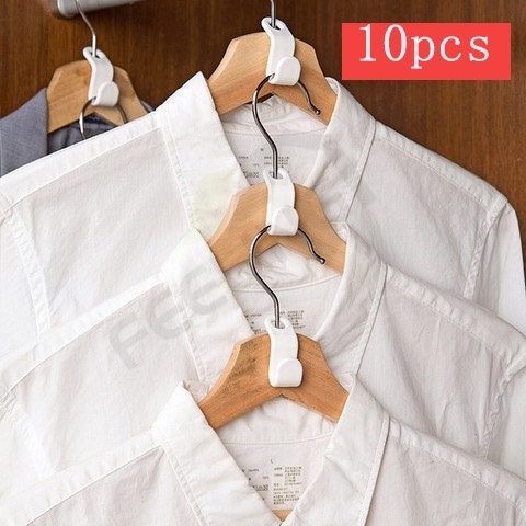 10 Set Móc Treo Đồ Bằng Nhựa Đa Năng Tiết Kiệm Không Gian