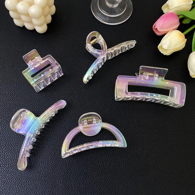 Kẹp Tóc Cá Mập Trong Suốt Phong Cách Hàn Quốc Đơn Giản Cho Nữ