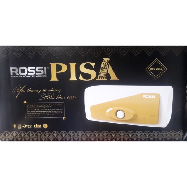 Bình nóng lạnh Rossi Pisa 20l ngang