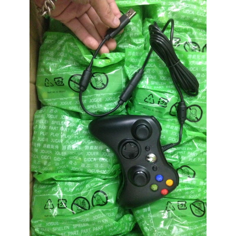 (2 loại) tay bấm xbox360 có dây cho pc/laptop chơi pes fifa online