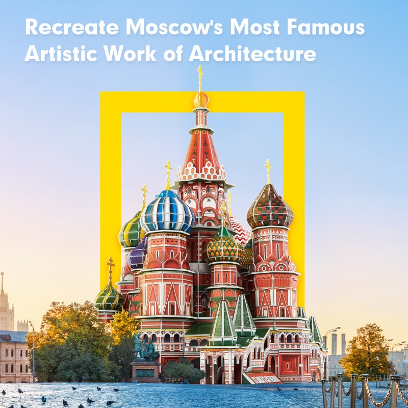 Mô hình giấy 3D CubicFun - Quảng trường đỏ - St.Basil Cathedral - Nga