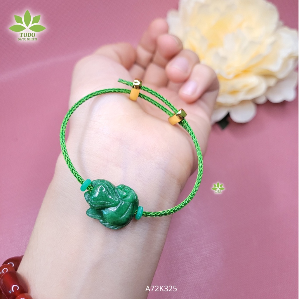 Vòng Hồ Ly CT Sơn Thủy mix dây cáp freesize TUDO A72K325 cho mệnh Mộc & Hỏa