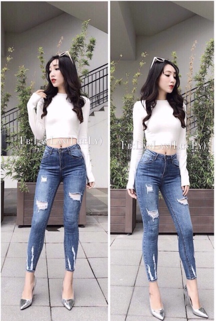 [SIZE ĐẠI 50kg~95kg] QUẦN JEAN DÀI 9 TẤC BIG SIZE NỮ 2392