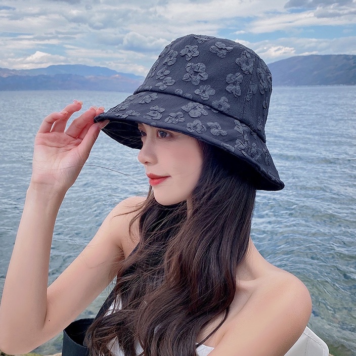 Nón Vành Ren Thêu Hoa Thời Trang Mùa Hè Phong Cách Hàn Quốc Cho Nữ