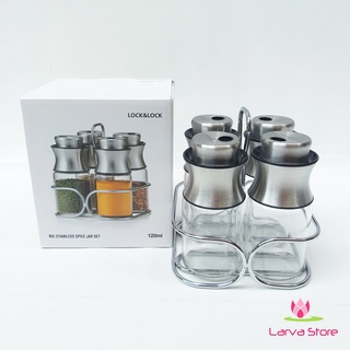 Bộ lọ đựng gia vị 4p lock&lock sts big 120ml llg849 - larva store