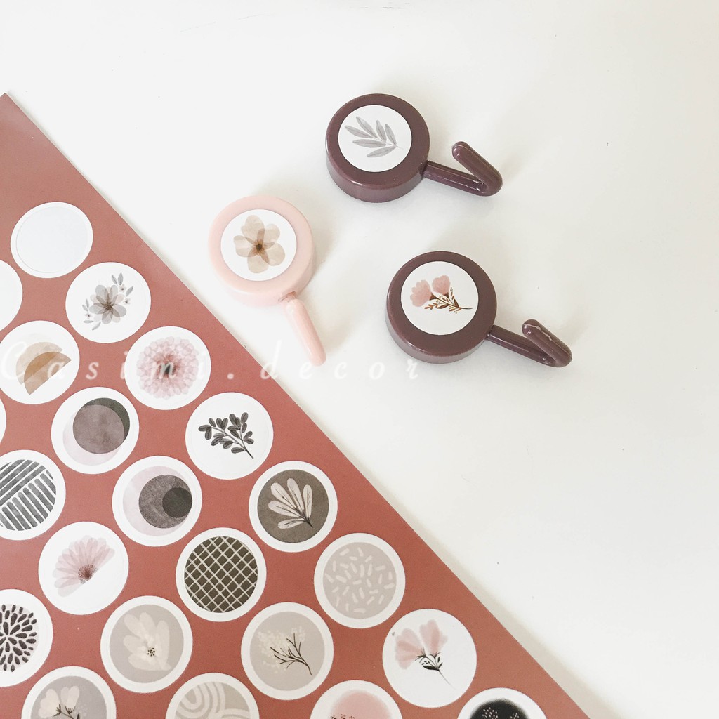 MÓC DÁN TRÒN TREO ĐỒ CUTE NHIỀU MÀU TRANG TRÍ NHÀ PHONG CÁCH HÀN QUỐC CASIMI.DECOR