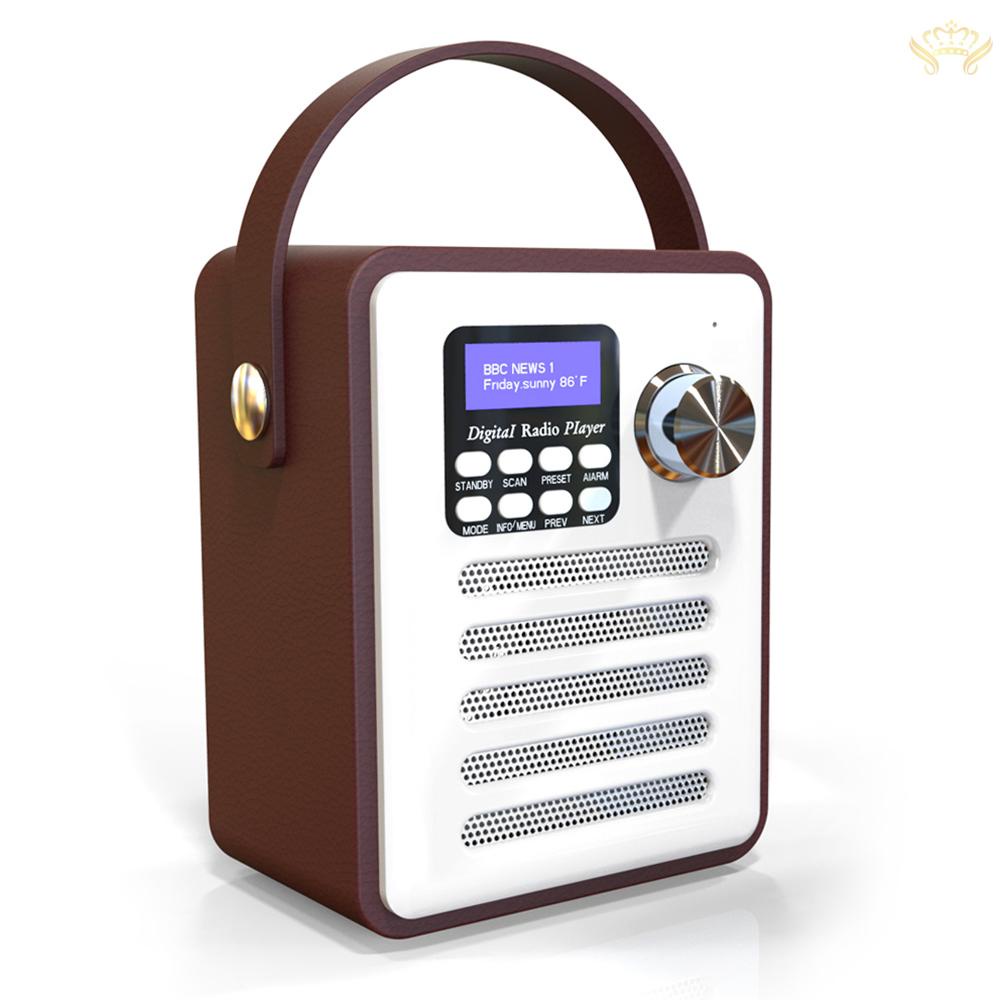 Loa Bluetooth Không Dây Kiêm Đài FM / Nghe Nhạc MP3 / Đọc Thẻ Nhớ TF / DAB / DAB + Có Đồng Hồ Báo Thức Kỹ Thuật Số