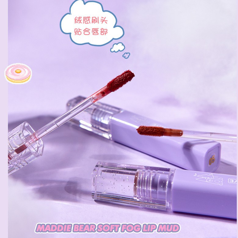 Son HOLD LIVE Tím dạng Kem Hình Gấu Maddie Bear Soft fog Lip Mud Nội Địa Trung | BigBuy360 - bigbuy360.vn
