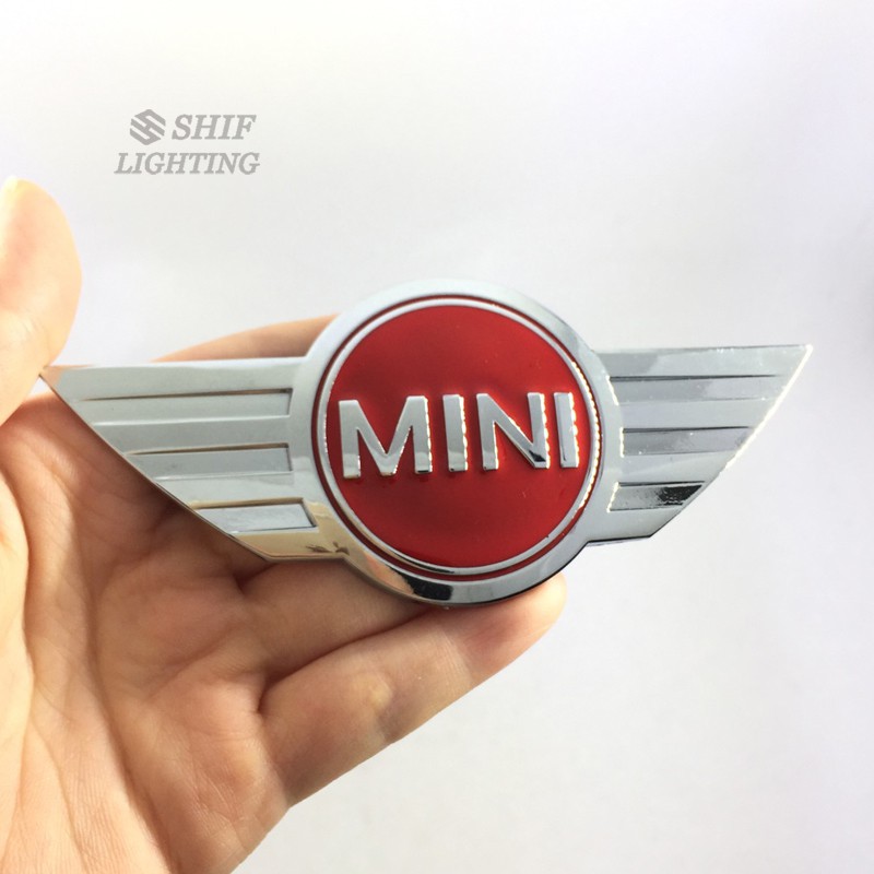 1 x Hình dán kim loại hình đôi cánh Mini trang trí xe hơi Mini Cooper