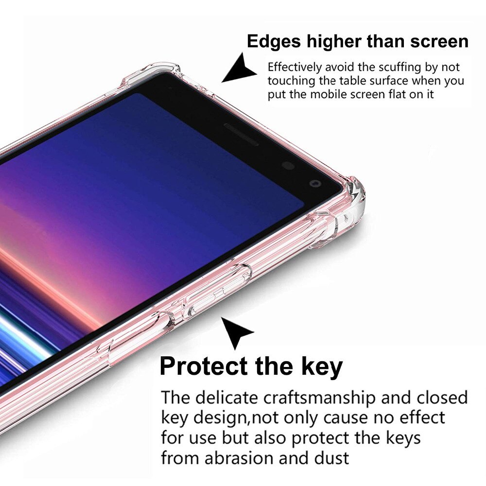 Ốp điện thoại TPU dẻo trong suốt cho SONY XPERIA 10PLUS 1 5 XZS XZ1 XZ2 XZ3 COMPACT XA1 XA2 ULTRA PLUS PREMIUM L3 L2 L1