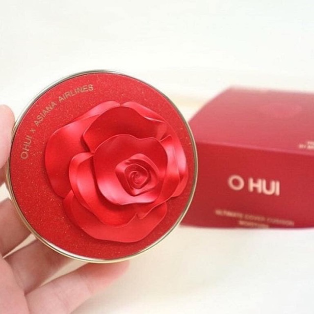 Phấn Nước Ohui Ultimate Cover Cushion Moisture Red & Gold Rose Petal Special Edition II