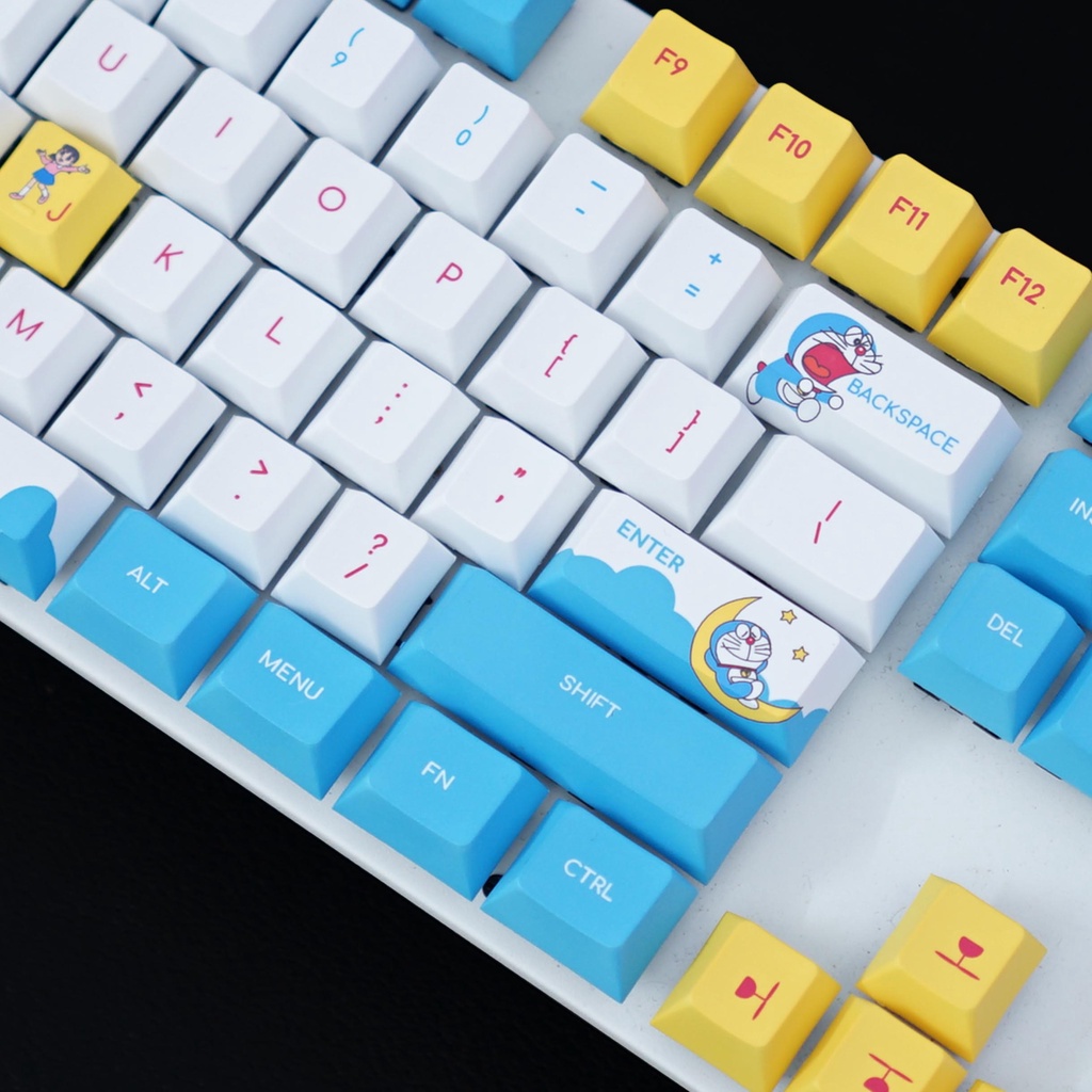 SET KEYCAP DORAEMON NHỰA PBT 108 PHÍM CHERRY PROFILE CỰC ĐẸP