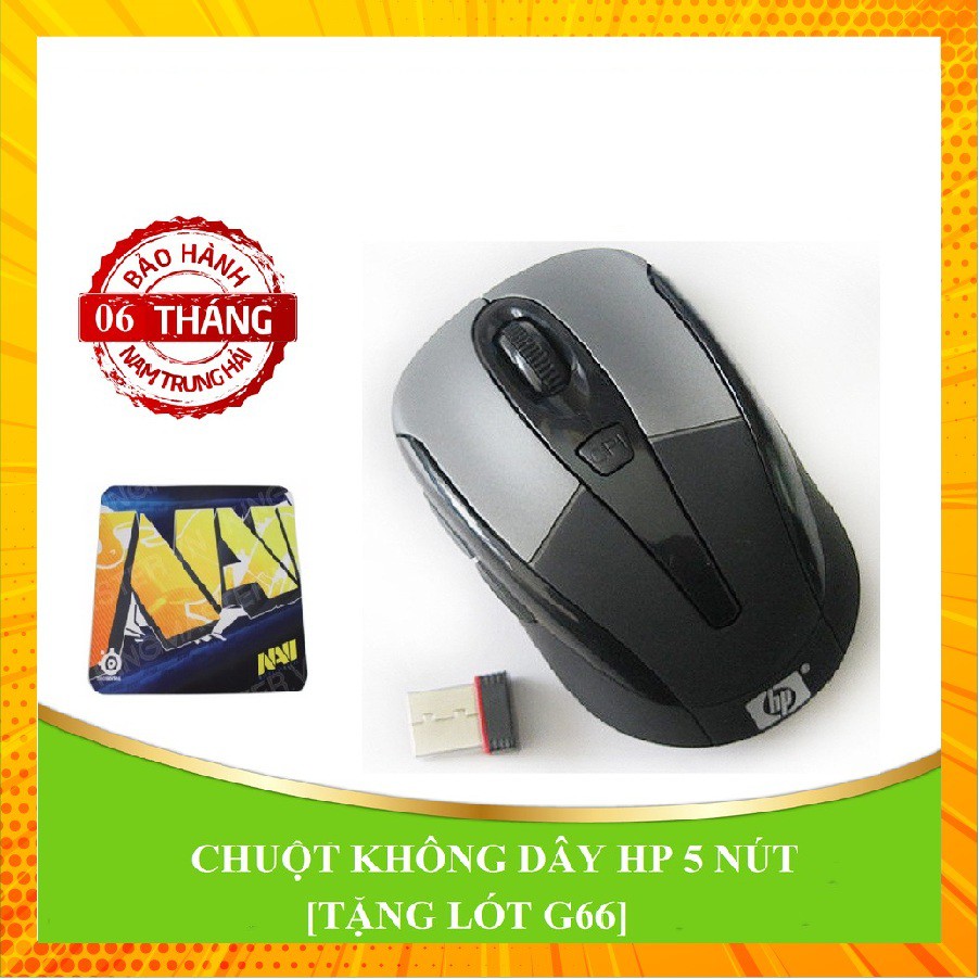 Chuột không dây 5 NÚT + Lót chuột G66