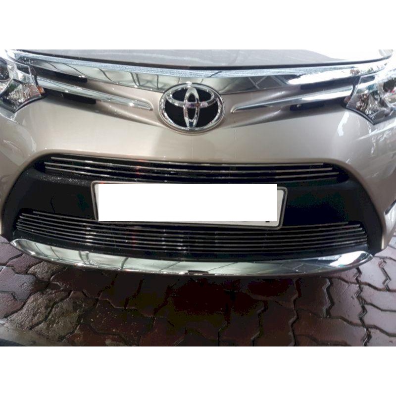 Ốp mặt ca lăng lưới Toyota Vios 2014-2018 inox