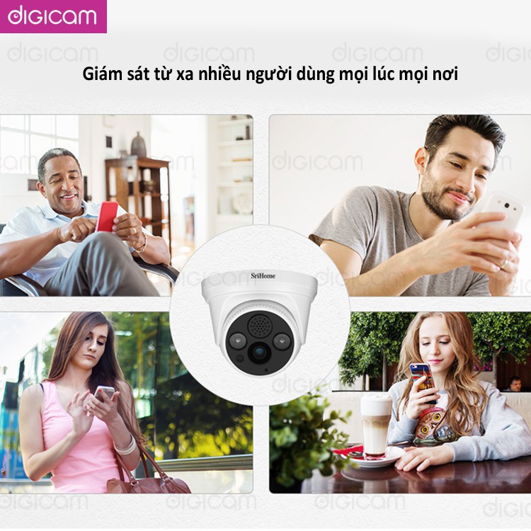 [HOT]Camera SriHome SH030 - 3.0mp HD kèm thẻ nhớ 64GB - Kết nối wifi - Giám sát mọi lúc, mọi nơi