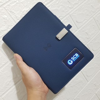 Sổ đa năng đèn led phat sáng gồm:pin sạc dự phòng,usb 16gb,cáp sạc 3 đầu