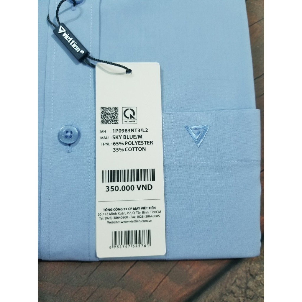 Aó sơ mi nam dài tay Việt Tiến màu xanh da trời , chính hãng , cao cấp – form suông  REGULAR- tà bầu . SHOP HỨA | BigBuy360 - bigbuy360.vn