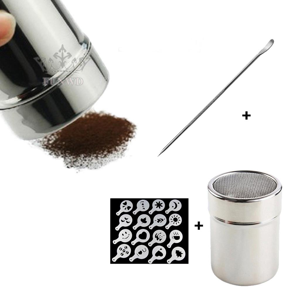 Latte Art tools Powder Duster Replace Stainless Steel Stencils Tool Accessories【Discount】