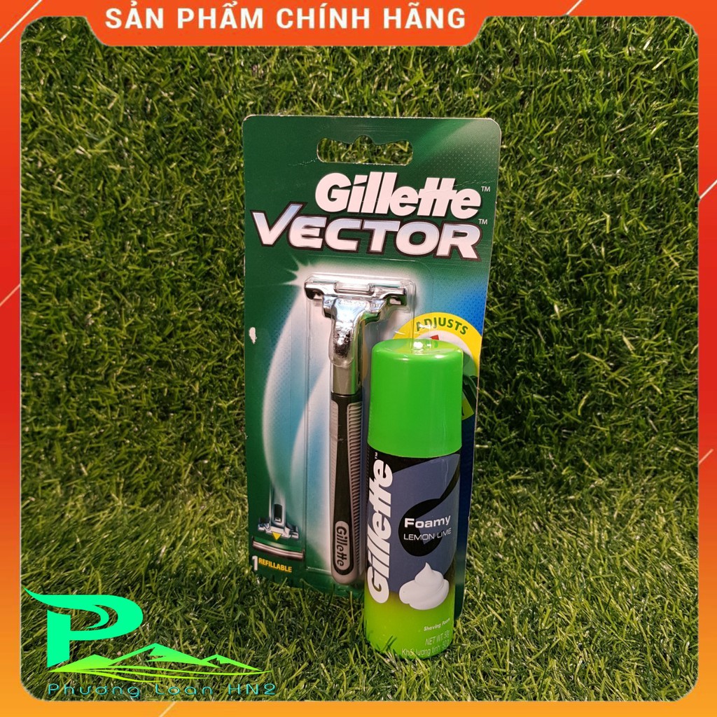 Combo Dao cạo râu Gillette lưỡi kép và Bọt cạo râu Gillette 50g