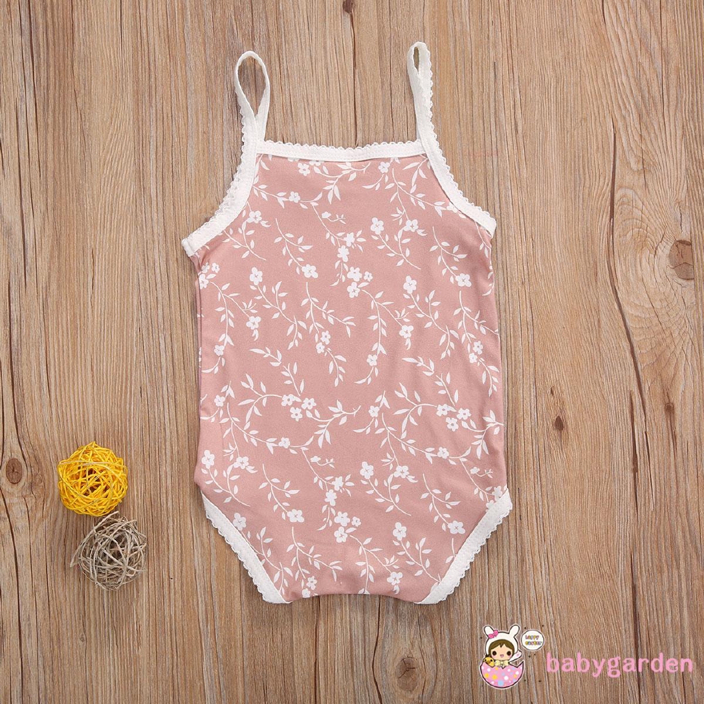 Áo Liền Quần In Hoa Thắt Nơ Eo Cho Bé Gái