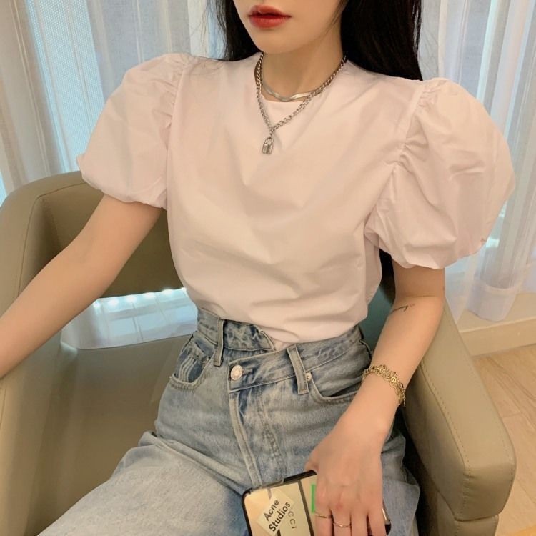 Áo Sơ Mi Chiffon Tay Phồng Ngắn Phong Cách Cổ Điển Thời Trang Mùa Hè Mới Dành Cho Nữ