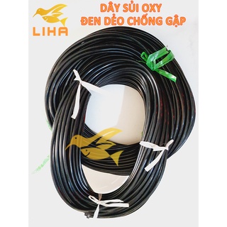 Dây sủi oxy đen dẻo chống gập 4mm | 5mm - dây oxi cho bể cá
