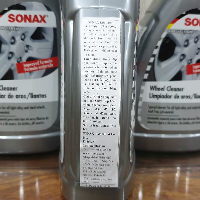 Rửa Mâm Vành Sonax Wheel Cleaner 500ml