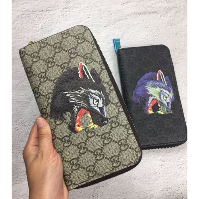 Ví Nam cầm tay, bóp da nam dài khóa, Ví Sói Cực Cá Tính - ảnh thật 100% dodavito