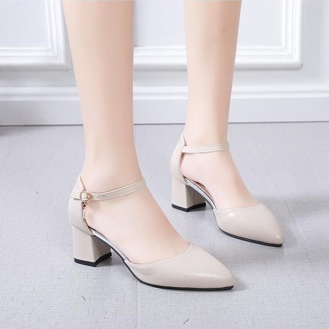 Giày cao gót đế vuông 5cm kiểu dáng thanh lịch TTC4