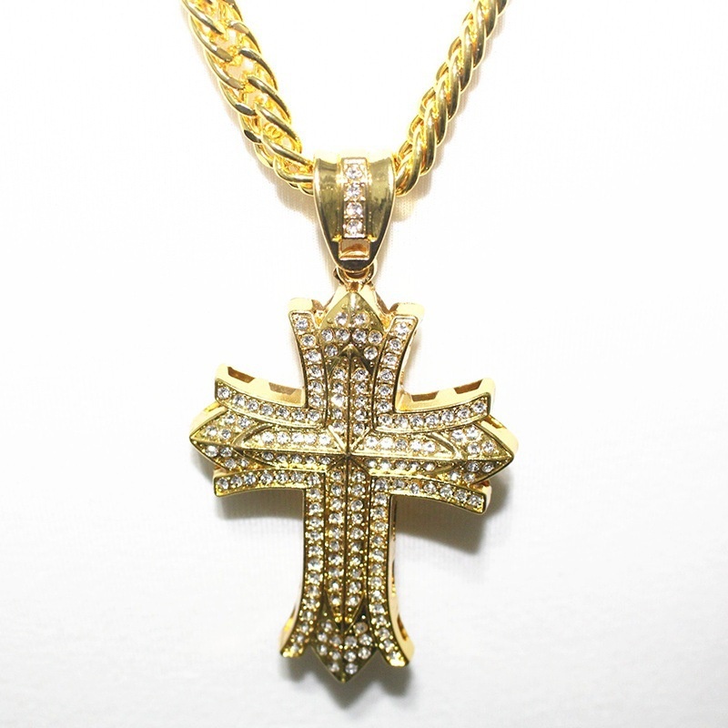 Vòng cổ Kim Loại Mặt Thánh Giá 3D Độc Đáo