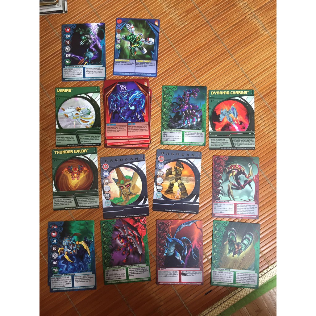 thẻ giấy bakugan đồng giá 20k/1 thẻ