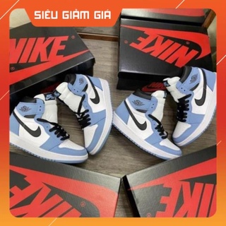 Giày Jordan 1 High University Blue [QUÀ TẶNG] Giày Thể Thao Air Jordan 1 Xanh Móc Đen, Giày jorDan 1 Cổ Cao Cao Nam Nữ