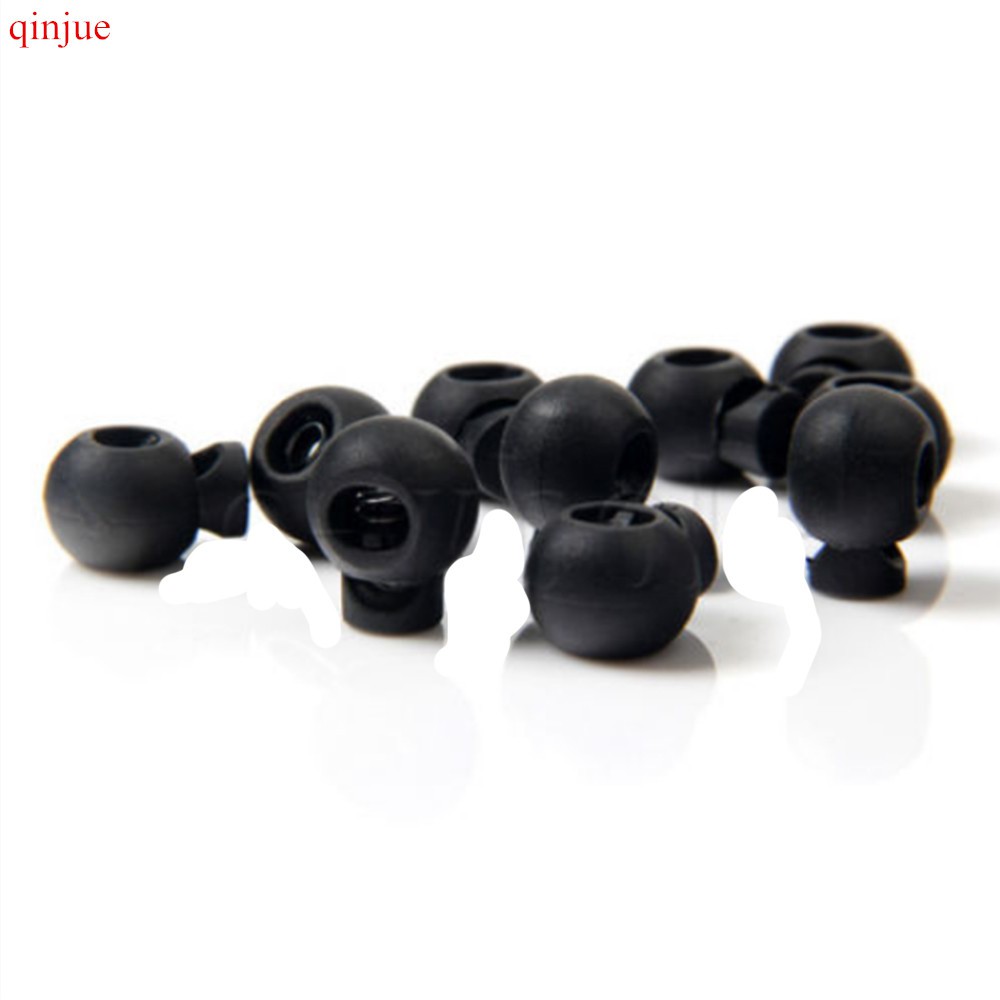 Bộ 10 Khóa Dây Rút Tròn Mini Màu Đen