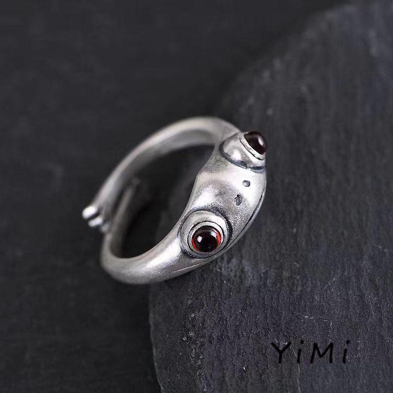 Nhẫn Hở Hình Chú Ếch May Mắn Màu Vàng Đồng Phong Cách Cổ Điển Cho Nam Và Nữ