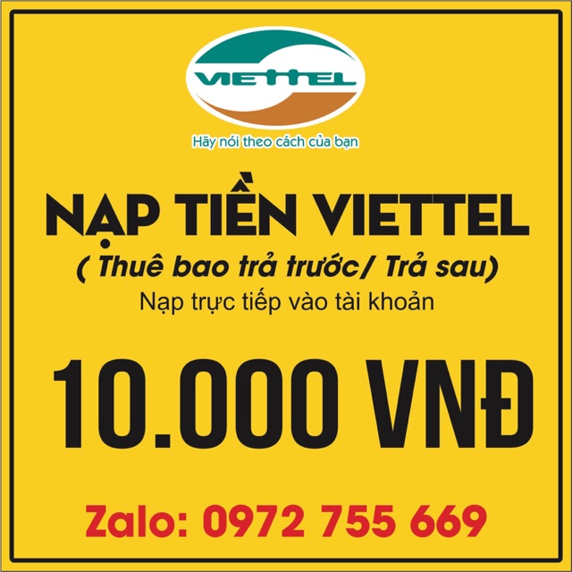 Thẻ viettel 10.000₫