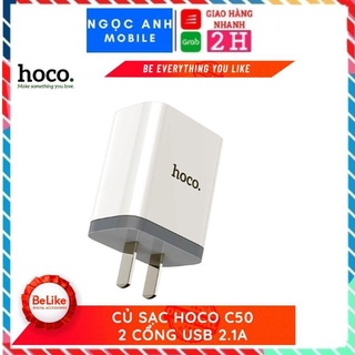 Củ Sạc Nhanh IP5V/2.1A/3C 2 CỔNG RA Hàng Hoco C50 NGỌC ANH MOBILE