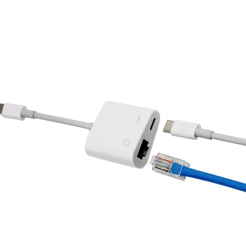 Type C OTG Ethernet Adapter USB C To RJ45 Ethernet Converter 100Mbs