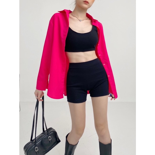 Nguyên set Comfy-Shirt tiết kiệm hơn 70k gồm áo sơmi Basic và set Comfynit ( ảnh thật ) set năng động thoải mái trendy