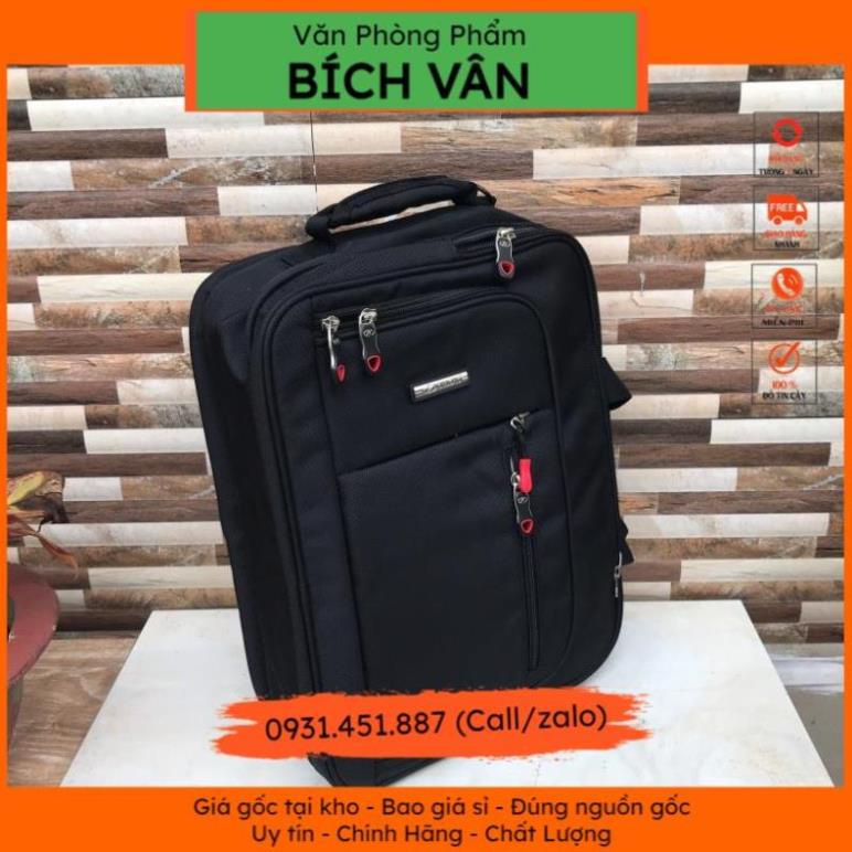 🔥kho sỉ vpp, giá tốt🔥 Balo, cặp đa năng học sinh cấp 2,3 màu đen ( 40x16x30cm ) VPP Bích Vân