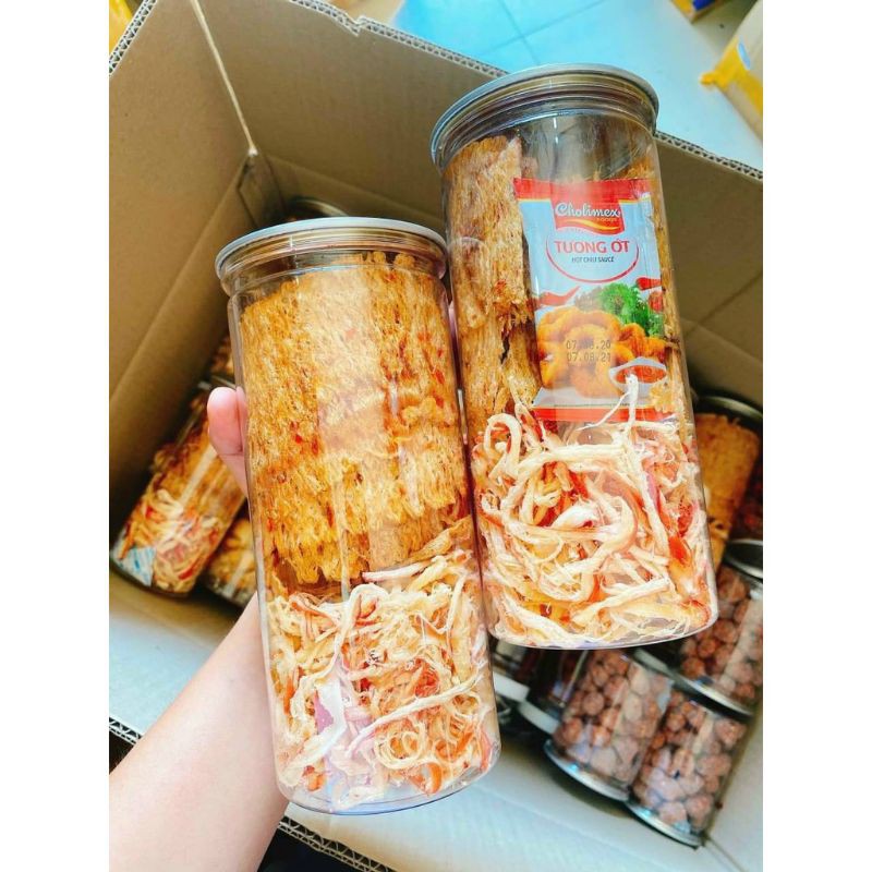 hủ pet 200gr mực mix vị
