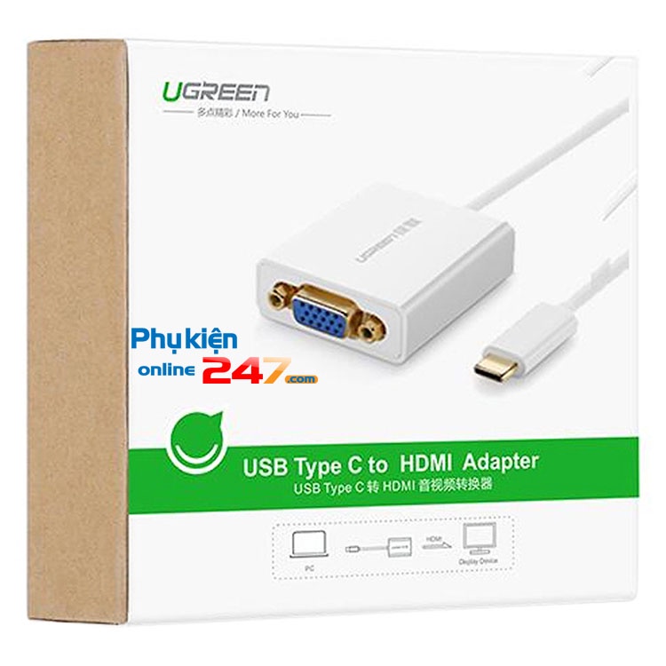 Cáp chuyển cổng kết nối Thunderbolt 3 ra VGA