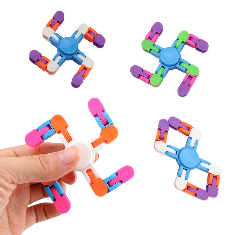 (MỚI) Con quay đồ chơi Fidget Spinner DIY hình dây xích giảm stress cho trẻ em/người lớn