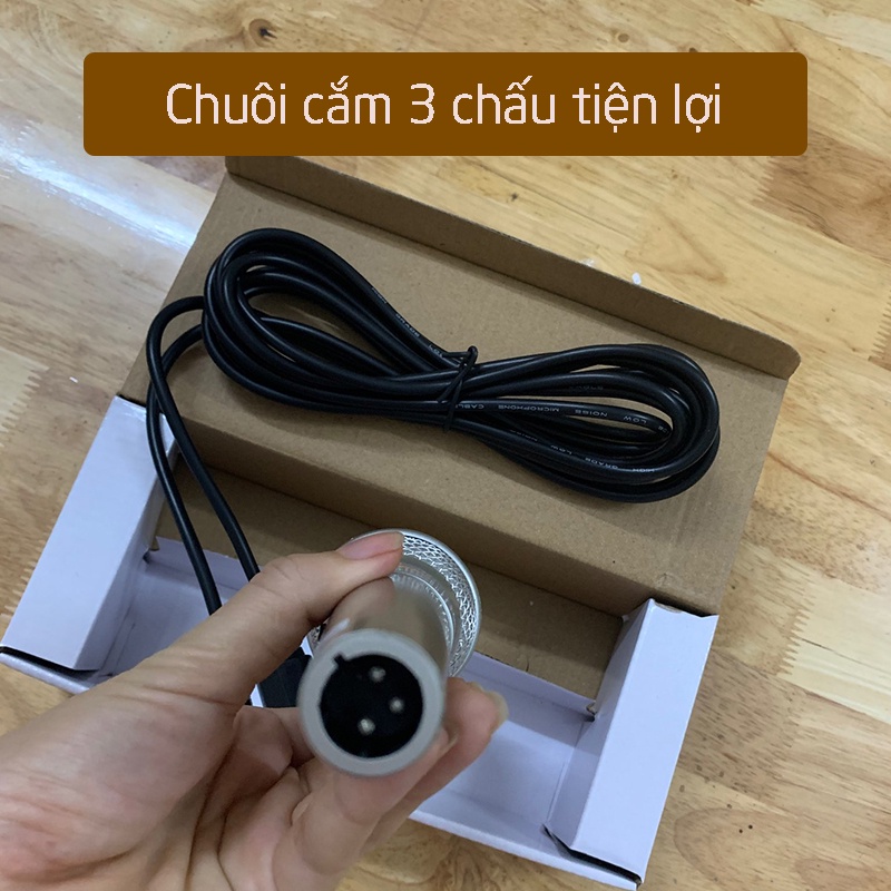 Micro Karaoke Có Dây XingMa AK319 Cho Âm Ly Loa Kéo Âm Thanh Tuyệt Hảo Chống Hú, Chống Ồn, Dây Dài 3.5m, Bảo Hành Uy Tín