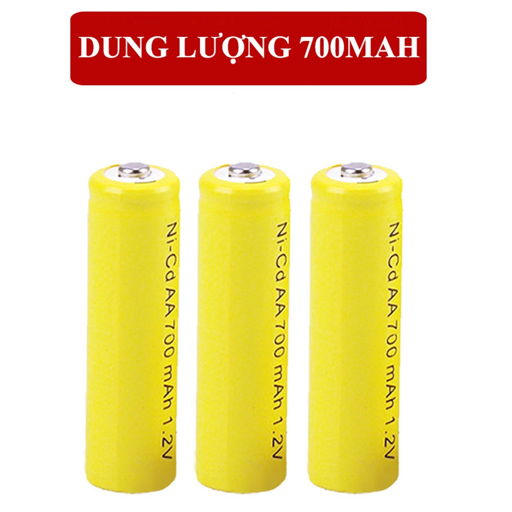 Pin AA 700mah có thể sạc lại dùng nhiều lần , combo 3 viên aa có thể sạc lại