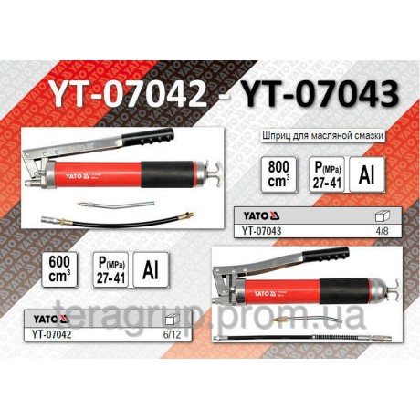 Súng bơm mỡ cầm tay 600cc Yato YT-07042