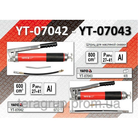 Súng bơm mỡ bằng tay 600cc Yato YT-07042