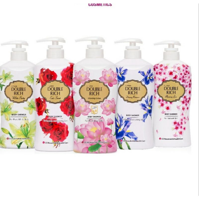 Sữa tắm Double rich hương hoa 4 mầu(mầu tím xanh đỏ anh đào)