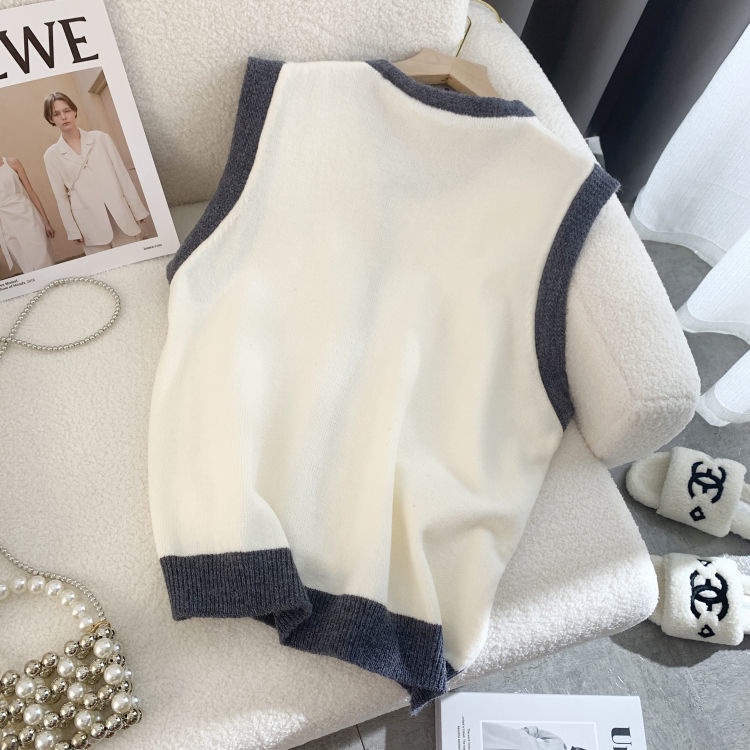 Áo Khoác Cardigan Dệt Kim Sát Nách Thời Trang Mùa Thu Cho Phái Nữ